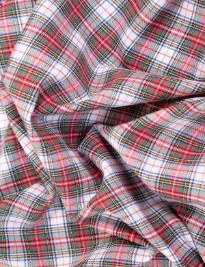 Brushed Cotton Tartan Fabric - Victoria