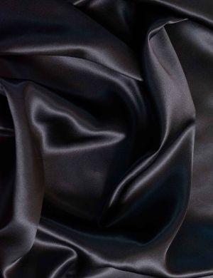 Silk Satin Fabric - Black