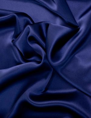 Silk Satin Fabric - Indigo