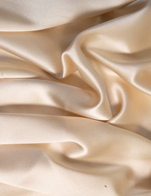 Wedding Dress Silk Fabric - Majestic Satin Treble Weight - Champagne