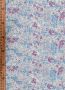 Cotton Lawn Fabric - Dotted Swiss - Small Floral - Floral Mauve and Blue