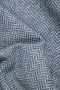 Irish Wool Tweed Fabric - Herringbone - Teal Grey