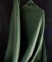 Irish Wool Tweed Fabric - Herringbone - Green