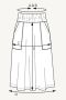 The Assembly Line ELASTIC WAIST SKIRT MAXI PATTERN XS - L