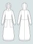 The Assembly Line HOODIE DRESS PATTERN XS -L