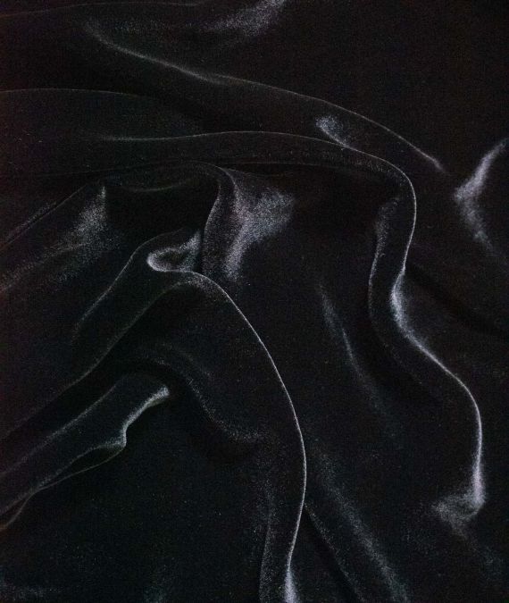 Black Silk Velvet Fabric