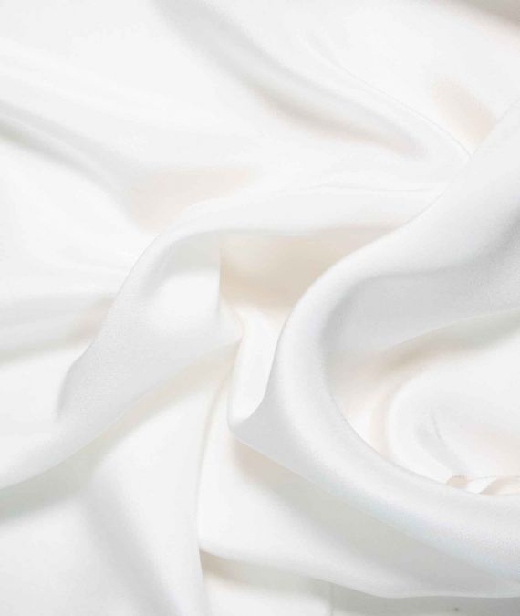 Double Crepe Silk Fabric -Ivory