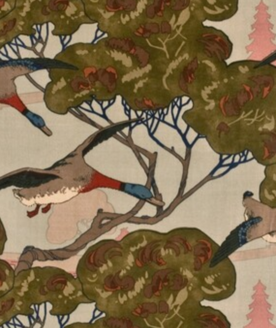 Flying Ducks Velvet Camel FD258.L102