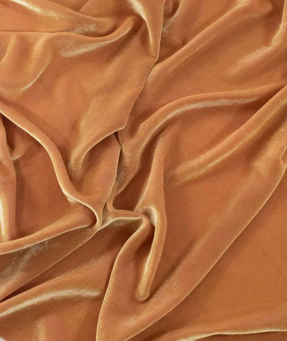 Golden Silk Velvet Fabric