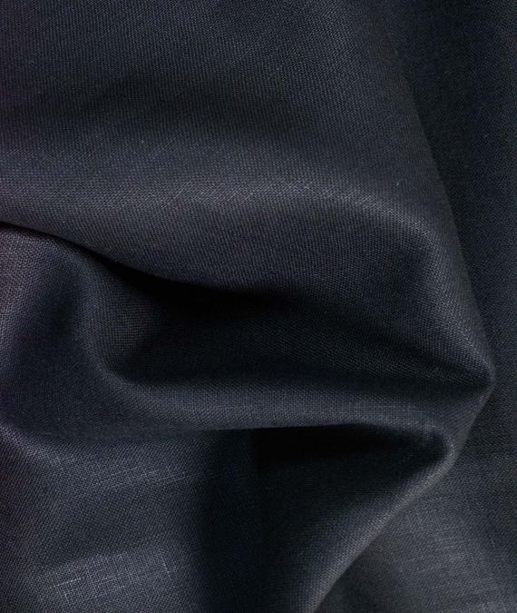 Irish Linen Fabric - Mid Weight - Black
