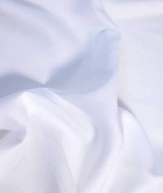 Irish Linen Fabric - Mid Weight - White