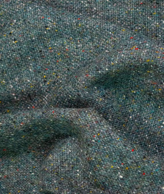 Irish Wool Tweed Fabric - Fleck - Green