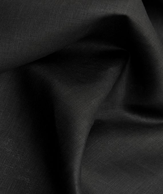 Irish Linen Fabric - Heavy Weight - Black