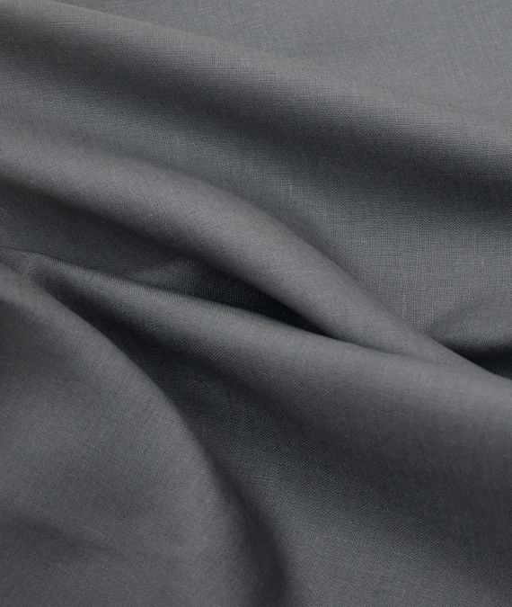 Irish Linen Fabric - Mid Weight - Pewter