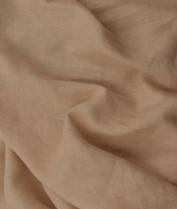 Irish Linen Fabric - Light Weight - Apricot - Relaxed