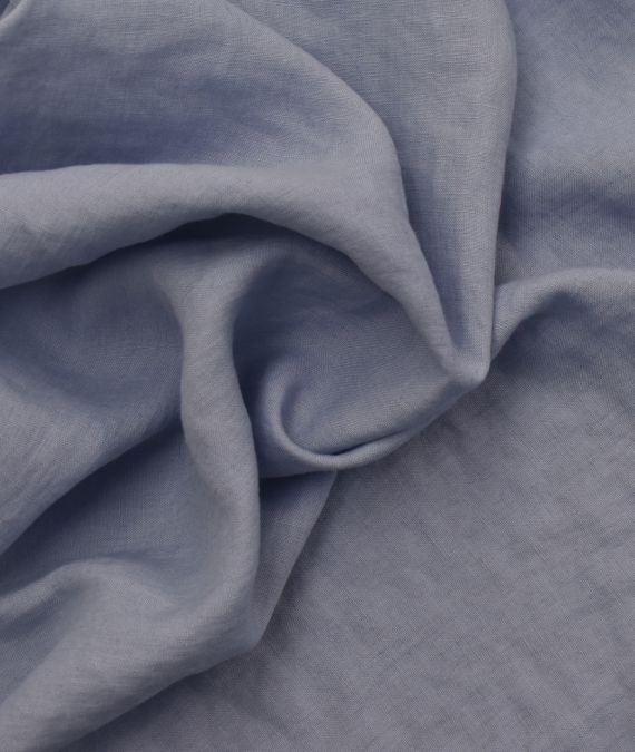 Irish Linen Fabric - Light Weight - Periwinkle - Relaxed