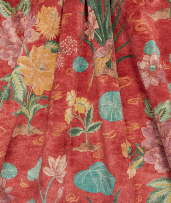 Lotus Garden Downley Velvet in Lacquer
