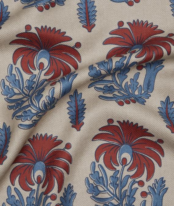 Palm Parade Linen in Lapis