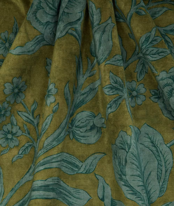 Sambourne Vine Downley Velvet in Kelp