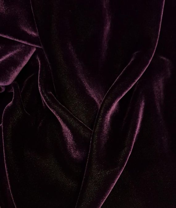 Plum Sage Silk Velvet Fabric