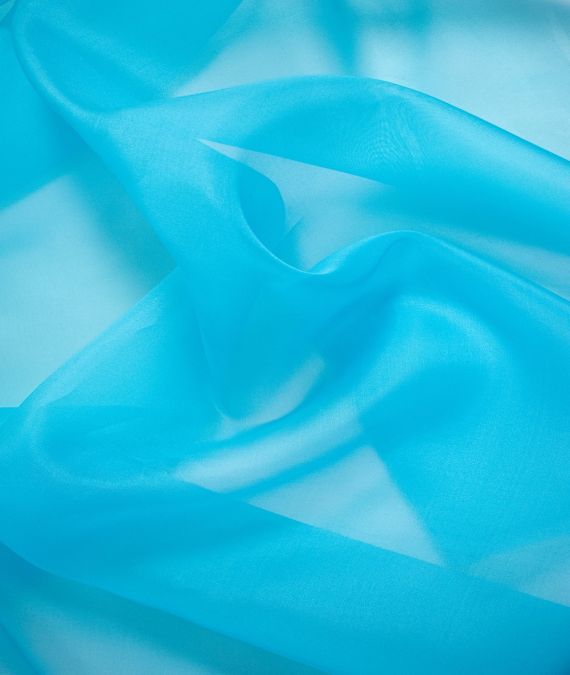 Silk Organza Fabric - Turquoise