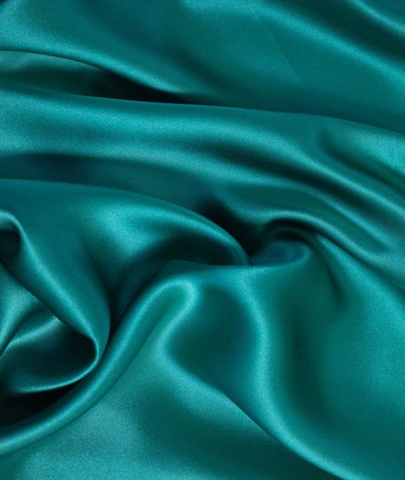 Silk Satin Fabric - Jade Green