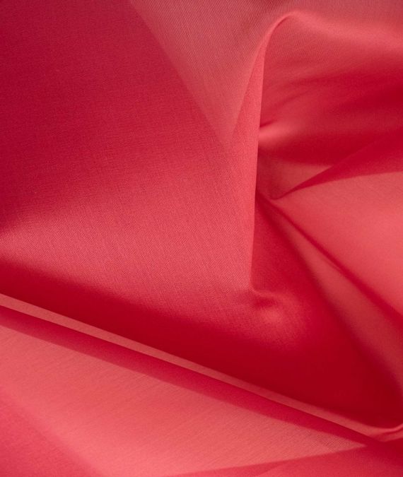 Silk Satin Organza Fabric - Red